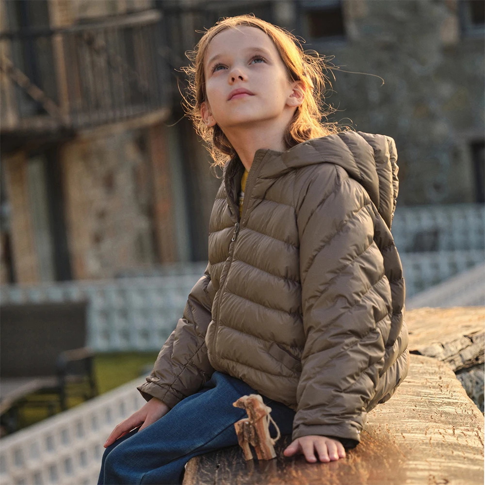 Dave Bella Boys Girls Down Parka Jacket Autumn Winter Warm Coats Children Solid Windproof Overcoat Outdoor Warm DK4254961 251021