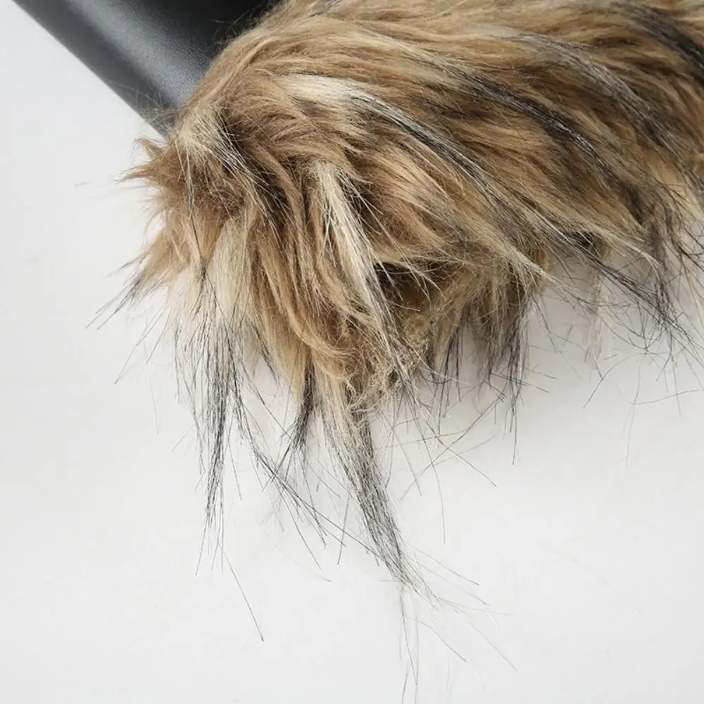 Retro Trendy Faux Fur Splicing Belts Gyaru Chic Mini Bag Belt Y2K Cowgirl Waistband for Club Party 251013