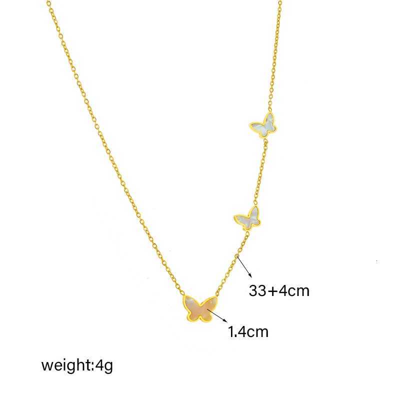 DIEYURO 316L Stainless Steel Butterfly Pendant Necklace For Women Girl New Trend Clavicle Chain Nonfading Jewelry Gifts Collier V251022