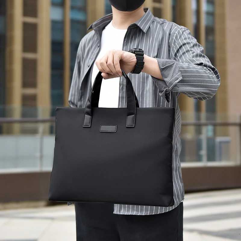 Mens simple solid color Oxford handbag laptop bag business lawyer briefcase bolsos para hombre sacoche homme luxe bag for man W251022