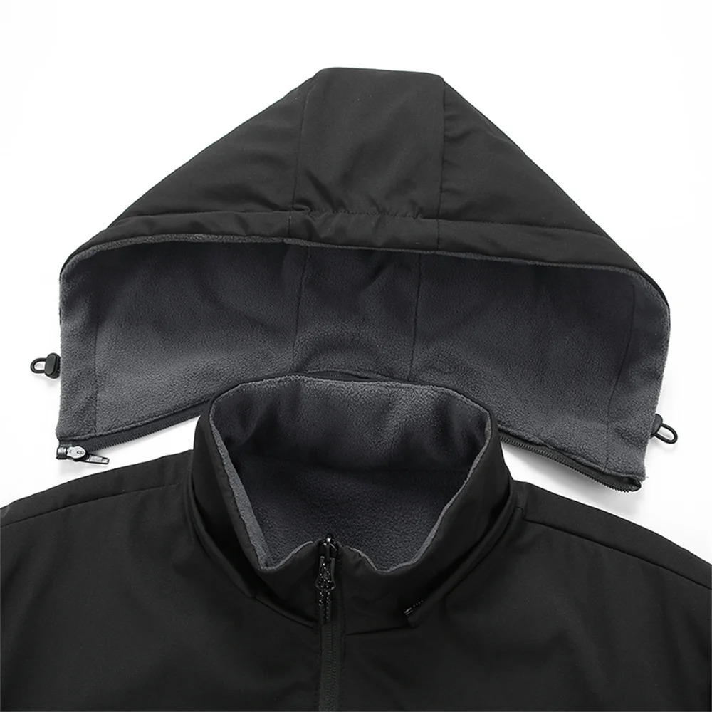 Mens business and casual jackets mens woolen coats with warm caps outdoor travel doublesided clothing 251017