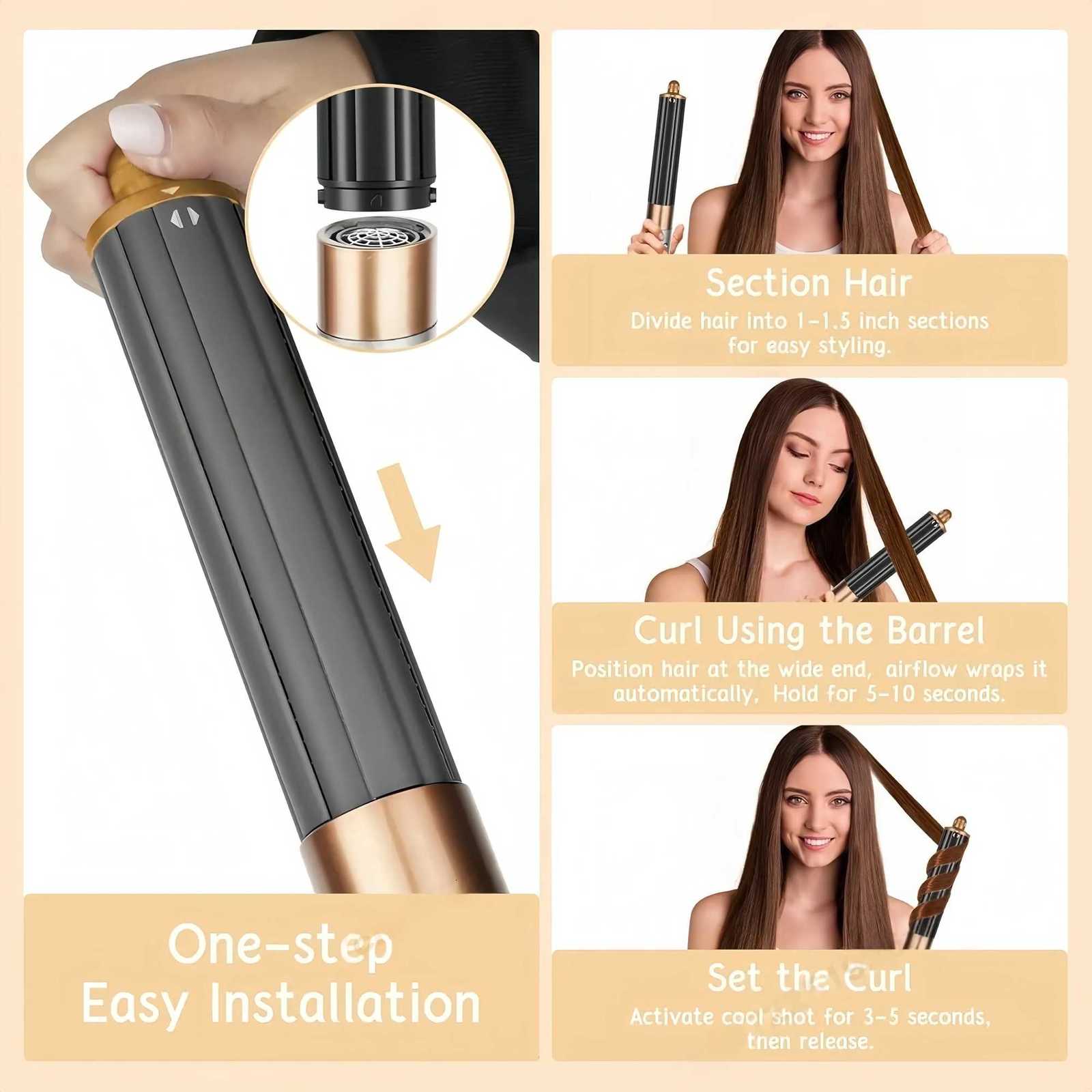 For Styler 40MM Long Hair Curling Barrels SelfCurling Accessories for Styler HS01 HS05XJ251022