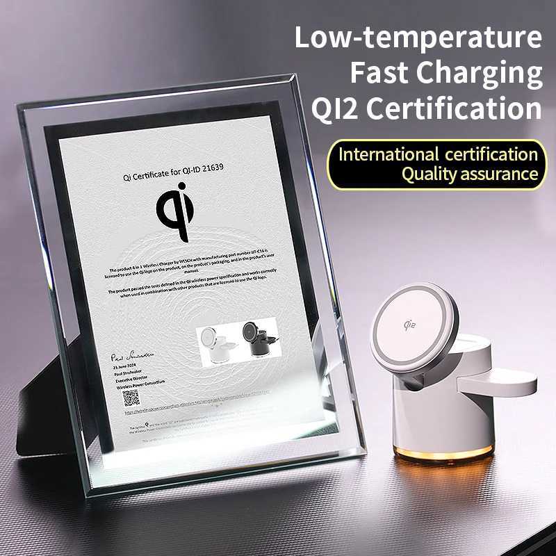 2025 New Qi2 Wireless Charger 3in1 Fast Charging Station Stand Folding Holder for iPhone 16 15 14 Pro Max Airpods Watch J251114