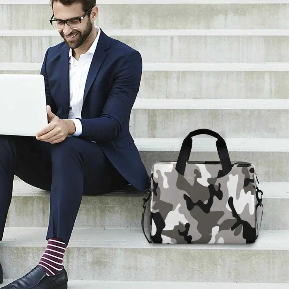 Business Briefcase Men Bag Army Fan Camouflage Printing Computer Laptop Handbag Male Shoulder Messenger Bags Mens Travel Bags W251022