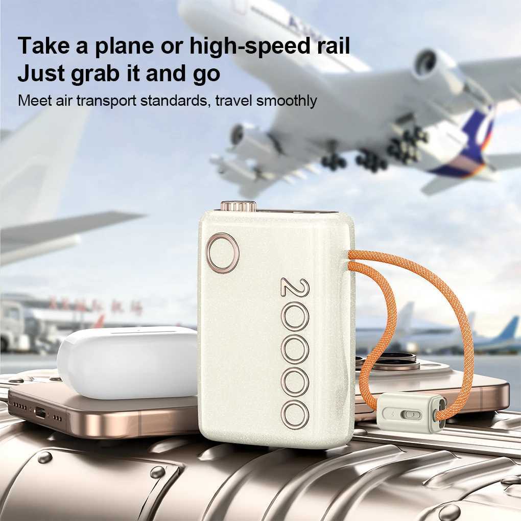 20000mAh 66W Fast Charging Power Bank Built in Cable Hanging Portable Large Capacity CCC Certified China Standard J251114