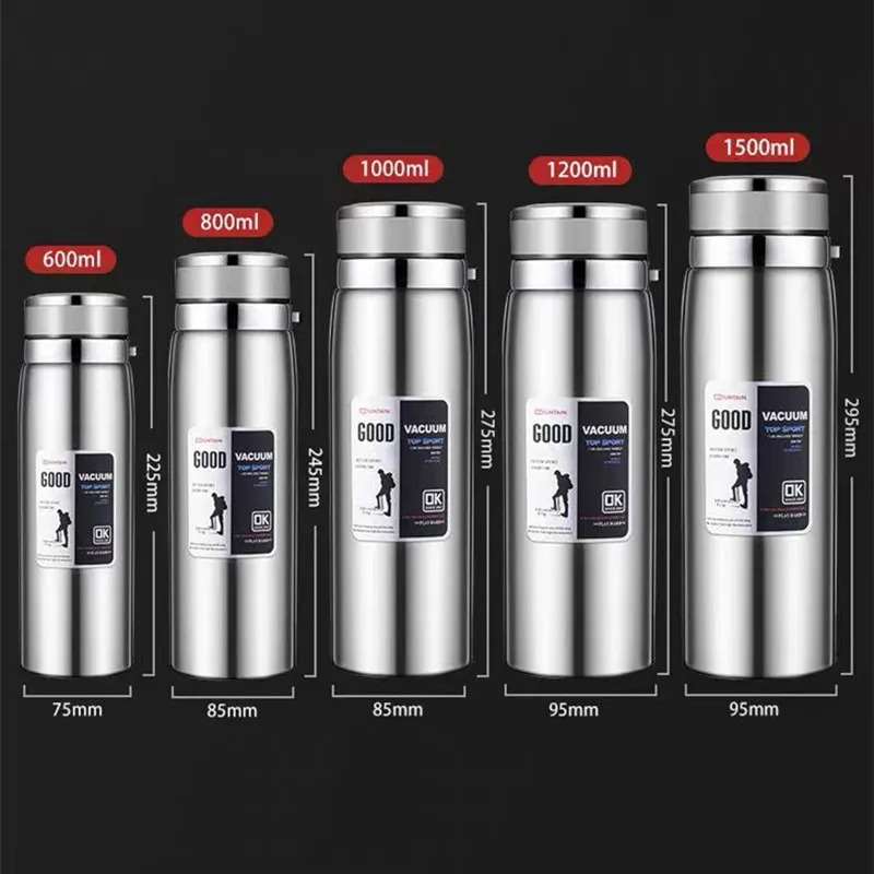 600ML1000ML1500ML Double Stainless Steel 316 Flask With Filter Portable Coffee Tea Thermal Bottle Travel Tumbler 251018 W260226