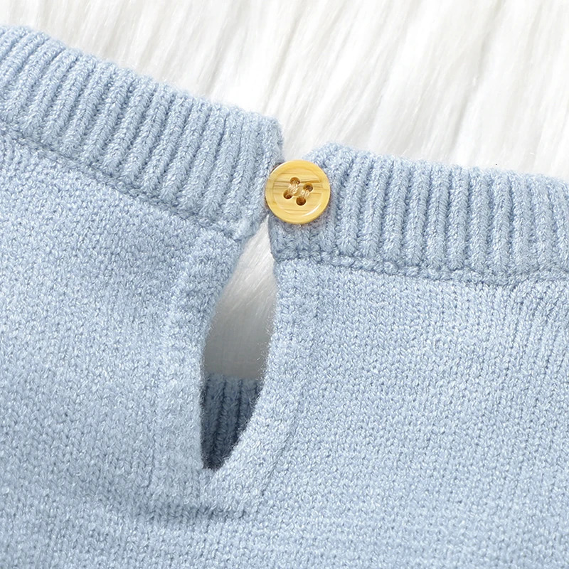 018m Baby Rompers Hats Sets Spring Fall Winter Blue Long Sleeve Knitted born Boys Outwear Playsuits Costumes 2pcs Suits 251022