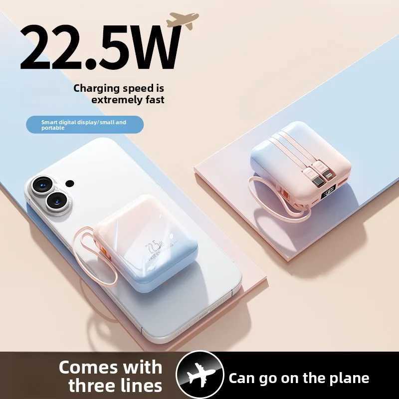 2025 New PD225W Selfequipped Mini Power Bank Super Fast Charging 20000 MA Large Capacity Mobile Power Supply Portable J251114