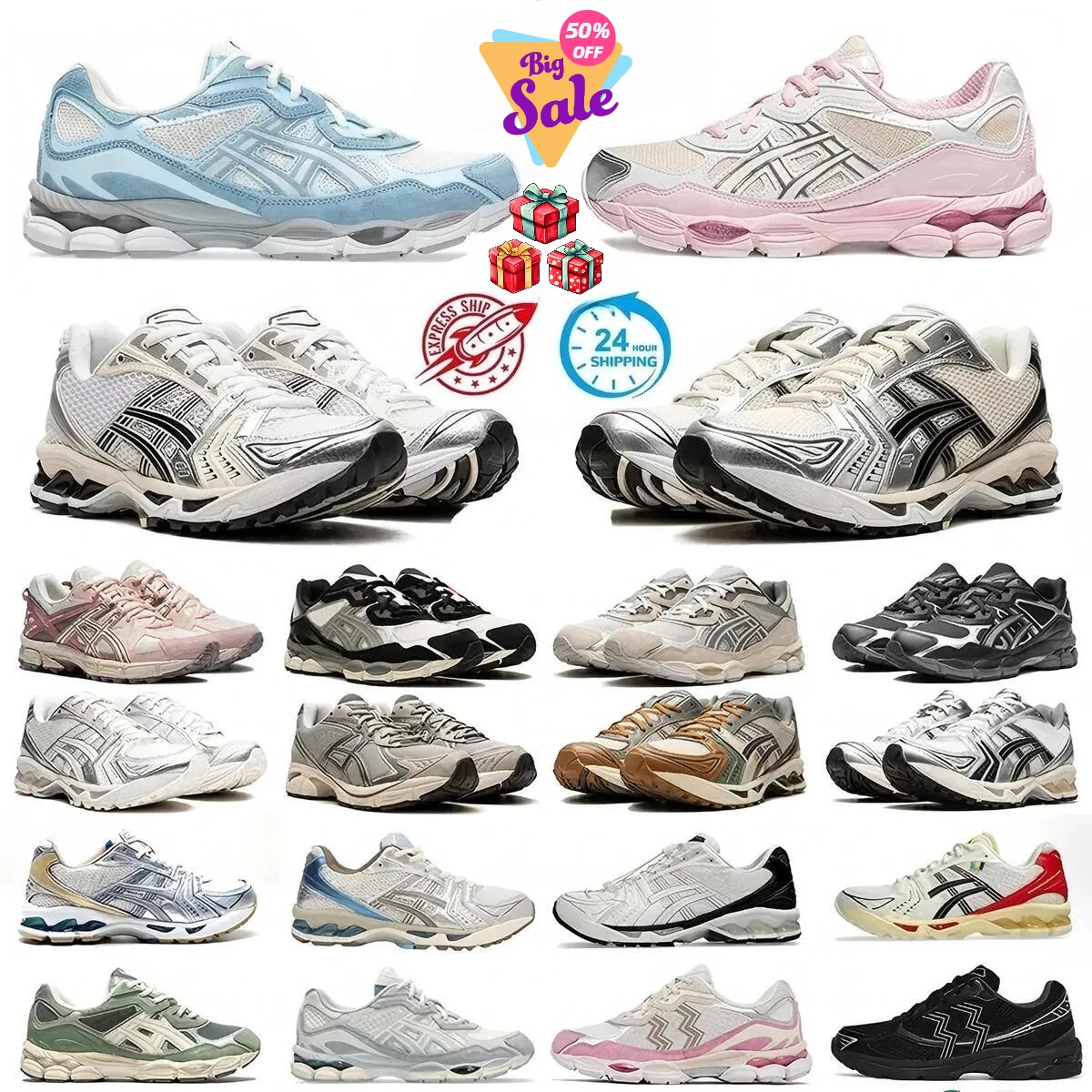 free shipping running shoes for mens womens sneakers graphite grey black purple gold men designer shoes tiger nyc asicskayano 14 multicolour size 35-46