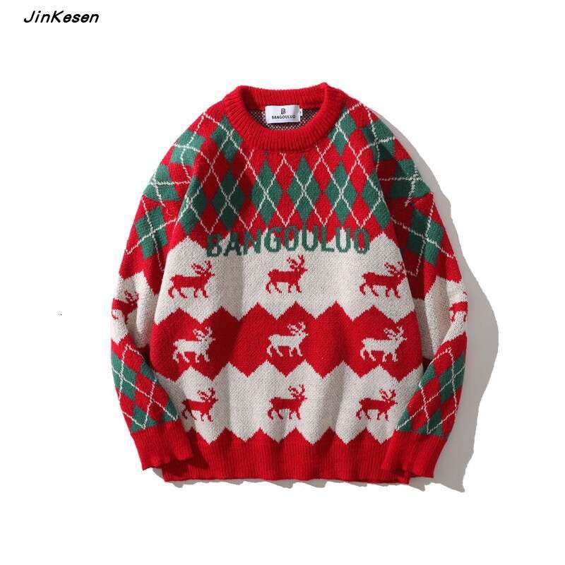 Autumn Winter Of The Zodiac Red Sweater For Men And Women Celebrating New Year Rabbit