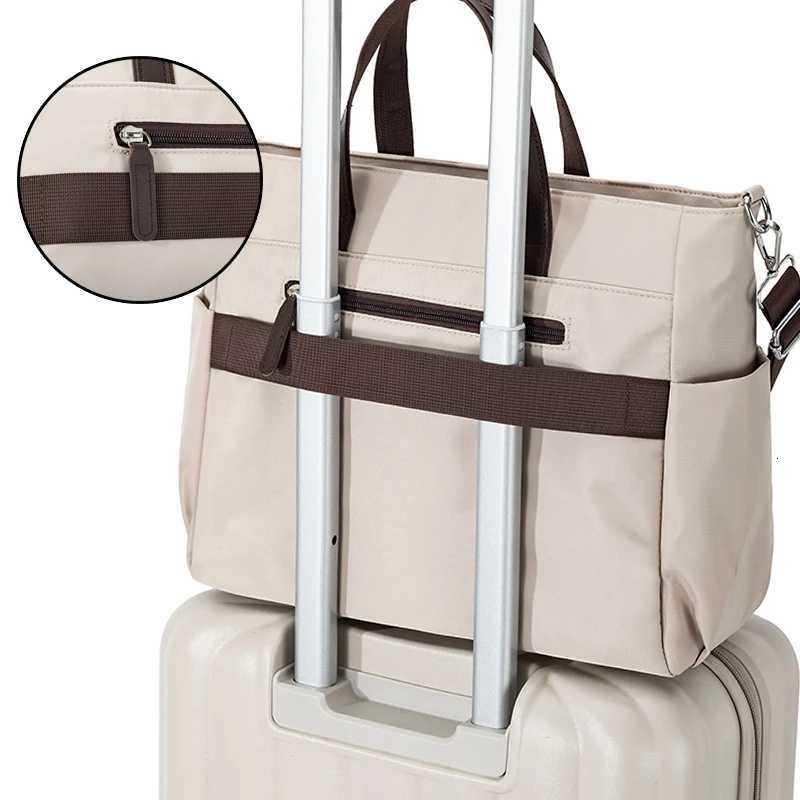 HighAppearance SingleShoulder Crossbody Tote Bag Versatile Casual Computer Briefcase Zipper Closure HighEnd Texture Nylon W251022