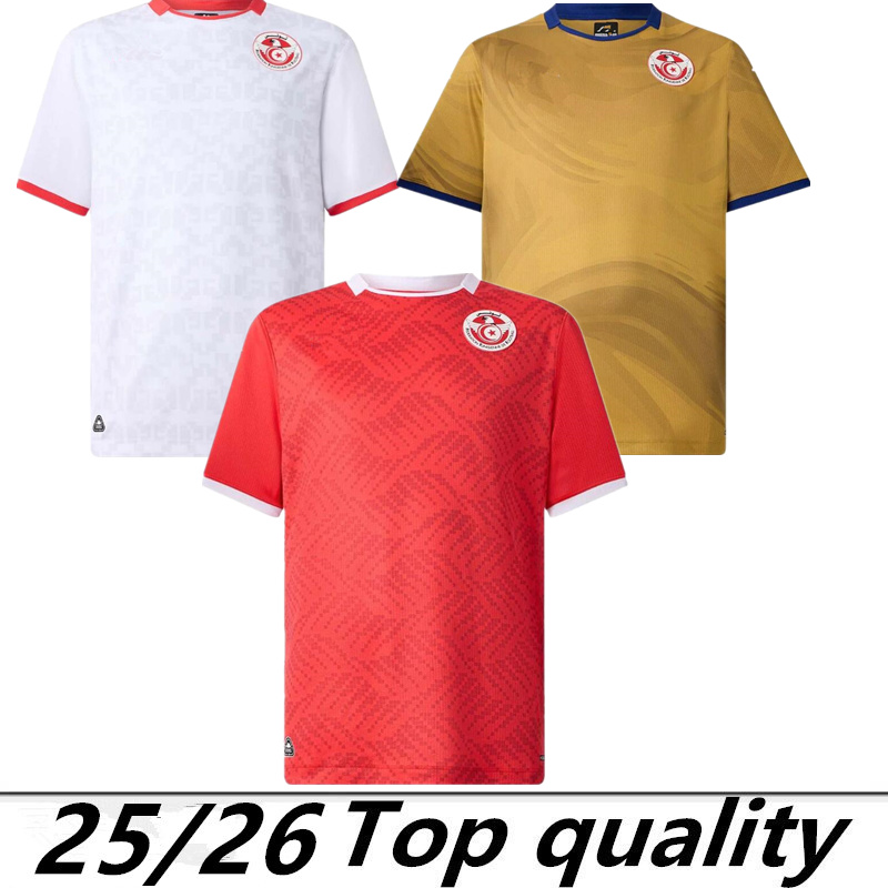 25 26 Tunisia national football team Soccer Jerseys HANNIBAL KHENISSI MSAKNI 2025 Africa Cup 2026 Esperance Sportive de Tunis Y.BELAILI Men Uniforms Football Shirts