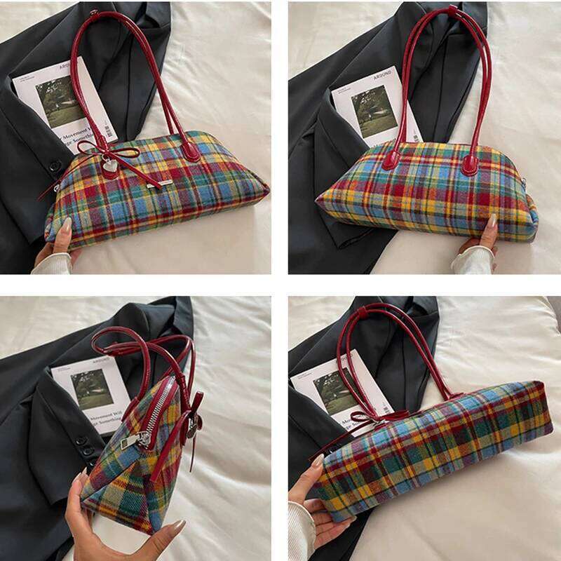 Retro American Crossbody Women's Fashionable Handheld Casual Single Shoulder Bag Simple Style Handbag