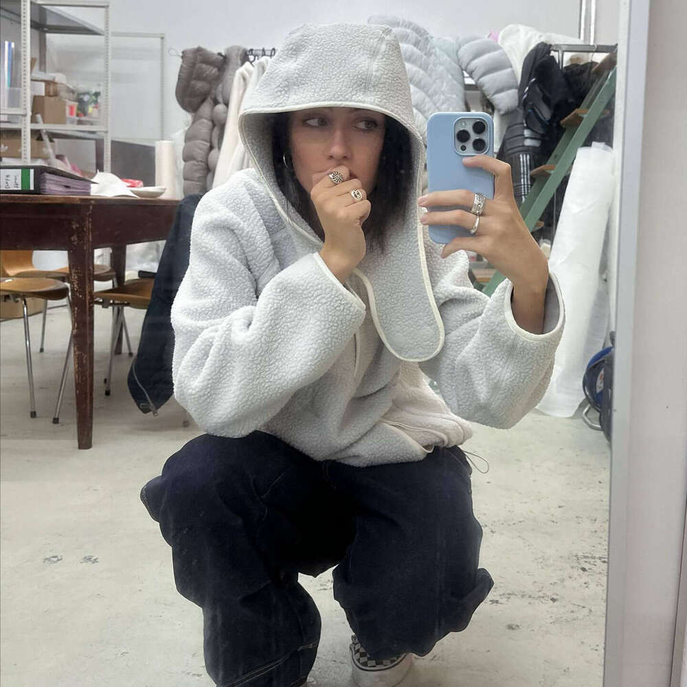 Ins Fleece Couple Style Unique Patchwork Fashion Pullover Hoodie