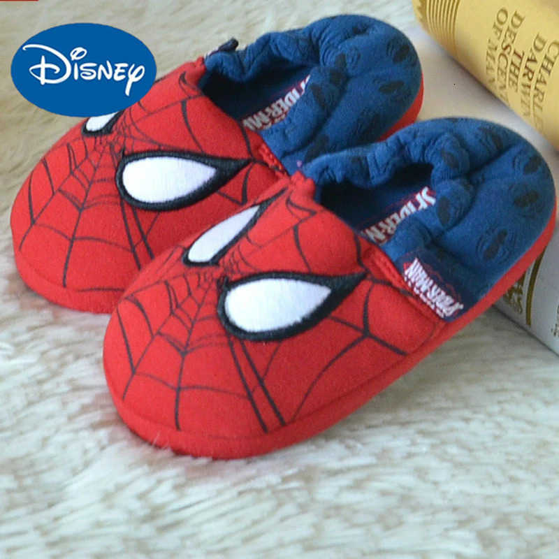 Disney Indoor Home Slippers Parentchild Heel Cotton Antiskid Floor Childrens Shoes Breathable Cartoon Red Slippers Size 2646 H251022