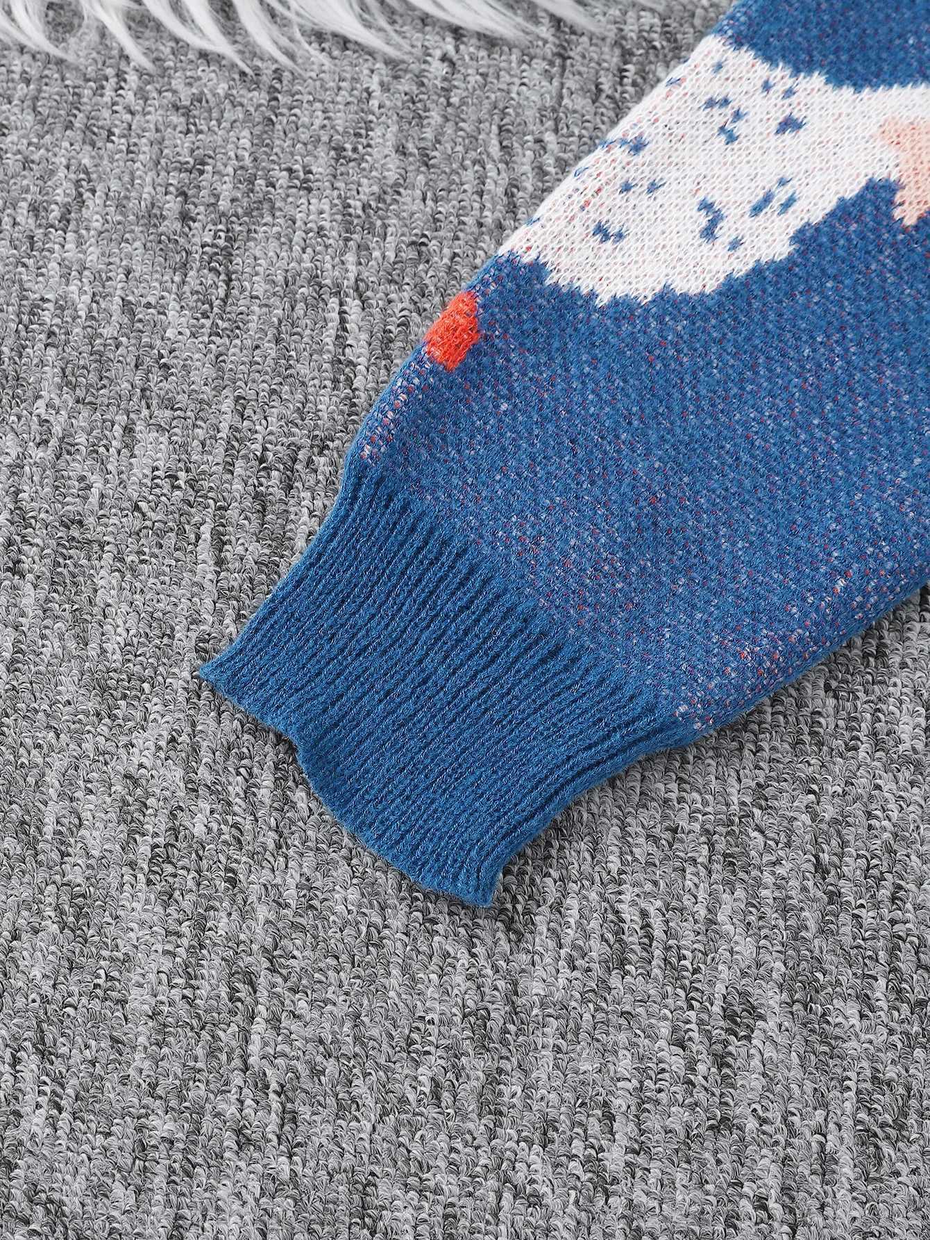 New Popular Autumn Winter Cute Duck Jacquard Pattern Pullover Sweater Casual Round Neck Contrast Color Knitted Mens PulloverXJ251022