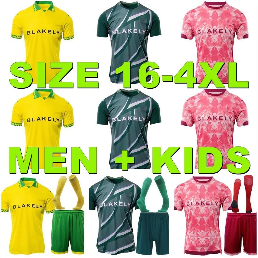 25 26 Norwich cities soccer jerseys CASSERES DALLINGA CISSOKO 25 26 Home yellow Away green third maillot de foot SARGENT mens KIDS KITS kit football 666