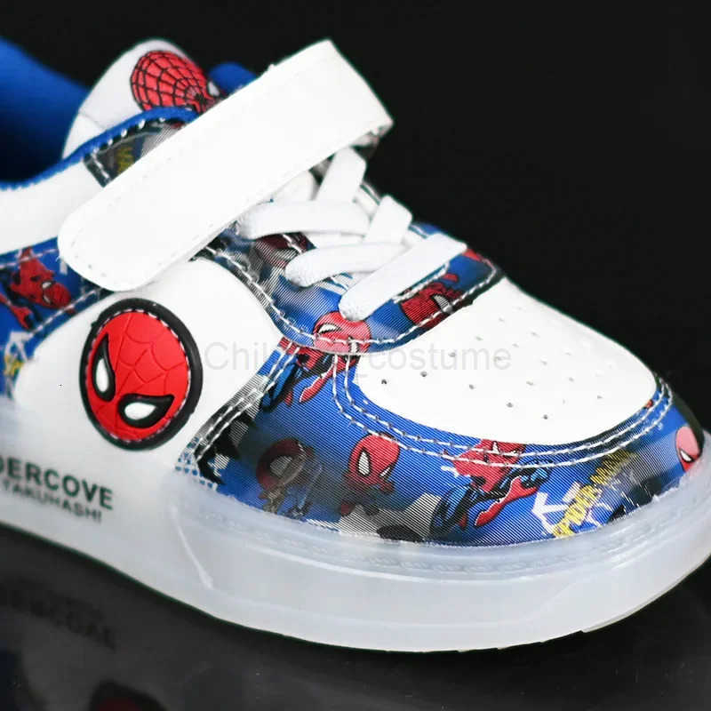 Disney Led Light Shoes for Kids Fashion Cartoon Spiderman Boys Sneakers Girls Casual Shoes Breathable Kids Sport Shoes H251022