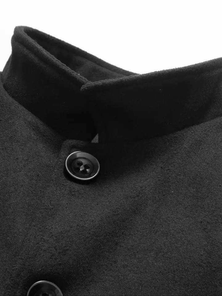 1 PCS Mens Woolen Overcoat Long Sleeve Lapel Cardigan with Pockets Casual Business Travel Daily Wear All Seasons Outerwear 251017