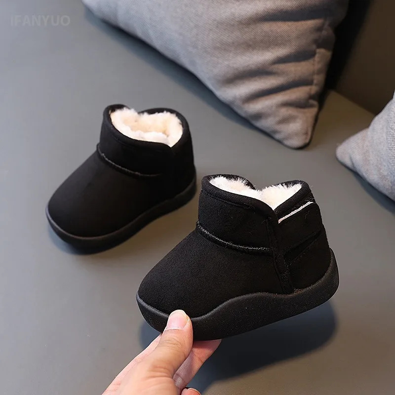28Years Baby Warm and Velvet Shoes Boys Girls Winter Cotton Boots Thickened Childrens Soft Soled Anti Slip Wholesale 251022