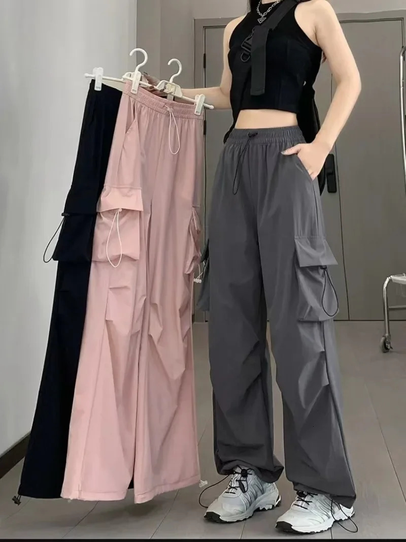 Cargo Pant Women Wide Leg Pants Summer Autumn Fashion Female High Waist Streetwear Loose Casual Pants Straight Trousers 251022
