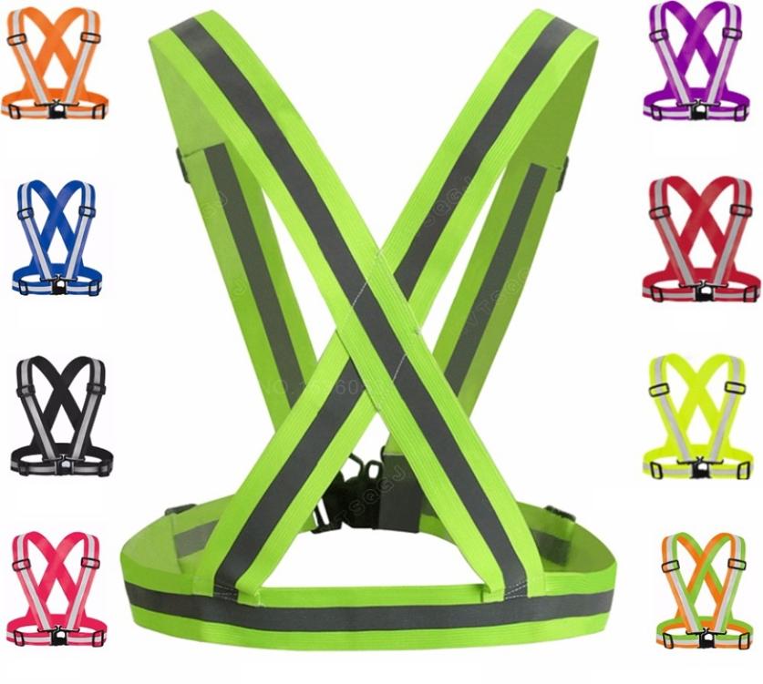 Adjustable Reflective Vest Safety Jacket High Visibility Cycling Clothes Reflective Belt for Adults and Kids Safety Vest9880663