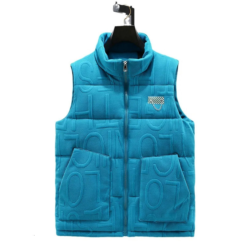 Down Cotton Hooded Vest Men Fashion Black Winter Coat Warm Casual Thicken Gilets Male Jacket Grey Sleeveless Waistcoat 251016