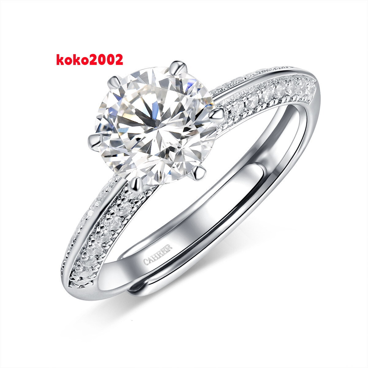 925 Silver Ring with Moissanite for Women