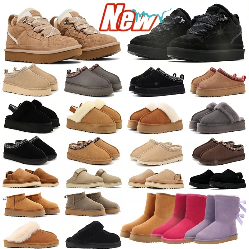 Tasmans slippers boots tazz slides winter booties classic black brown snow sandals bow chestnut pink womens Winter warmth slip resistant measures shoes