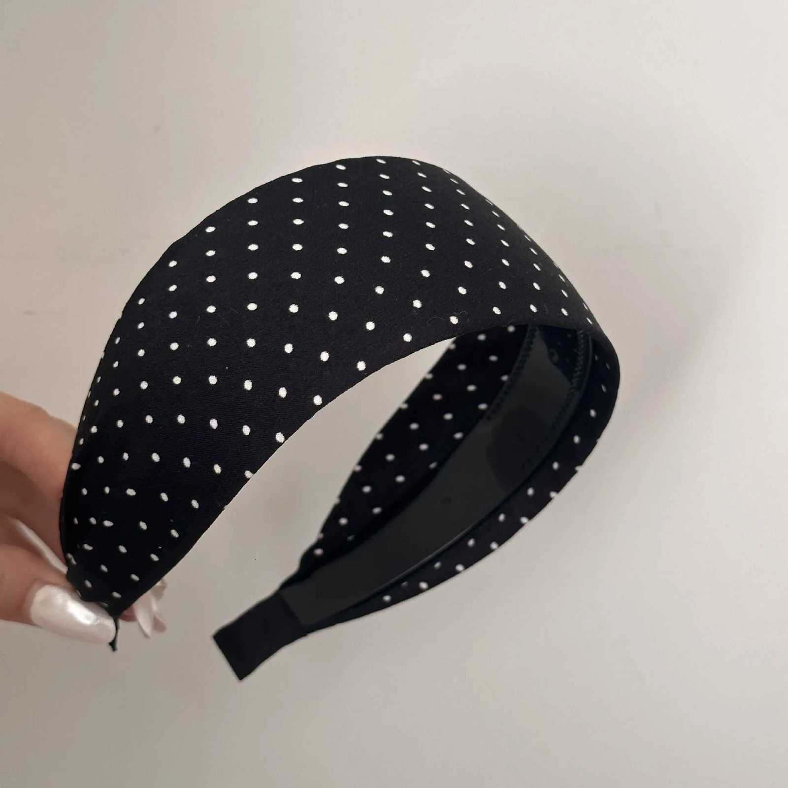 New Korea Elegant Cute Dot Wide Hairbands Headband Women Girl Gift Scrunchies Hair Head Hoop Band Accessories Headdress Headwear V251022