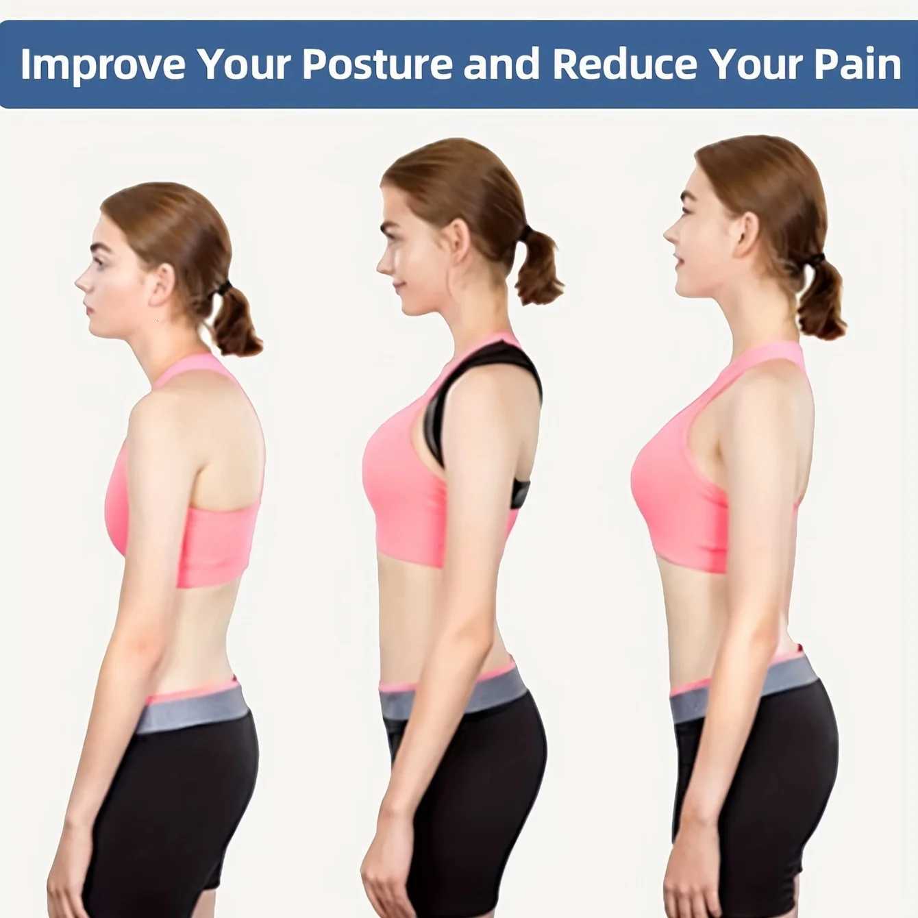 Adjustable Back Straightener Posture Corrector Belt Hunchback Prevention Sitting Posture Unisex Breathable for Men and Women D251022
