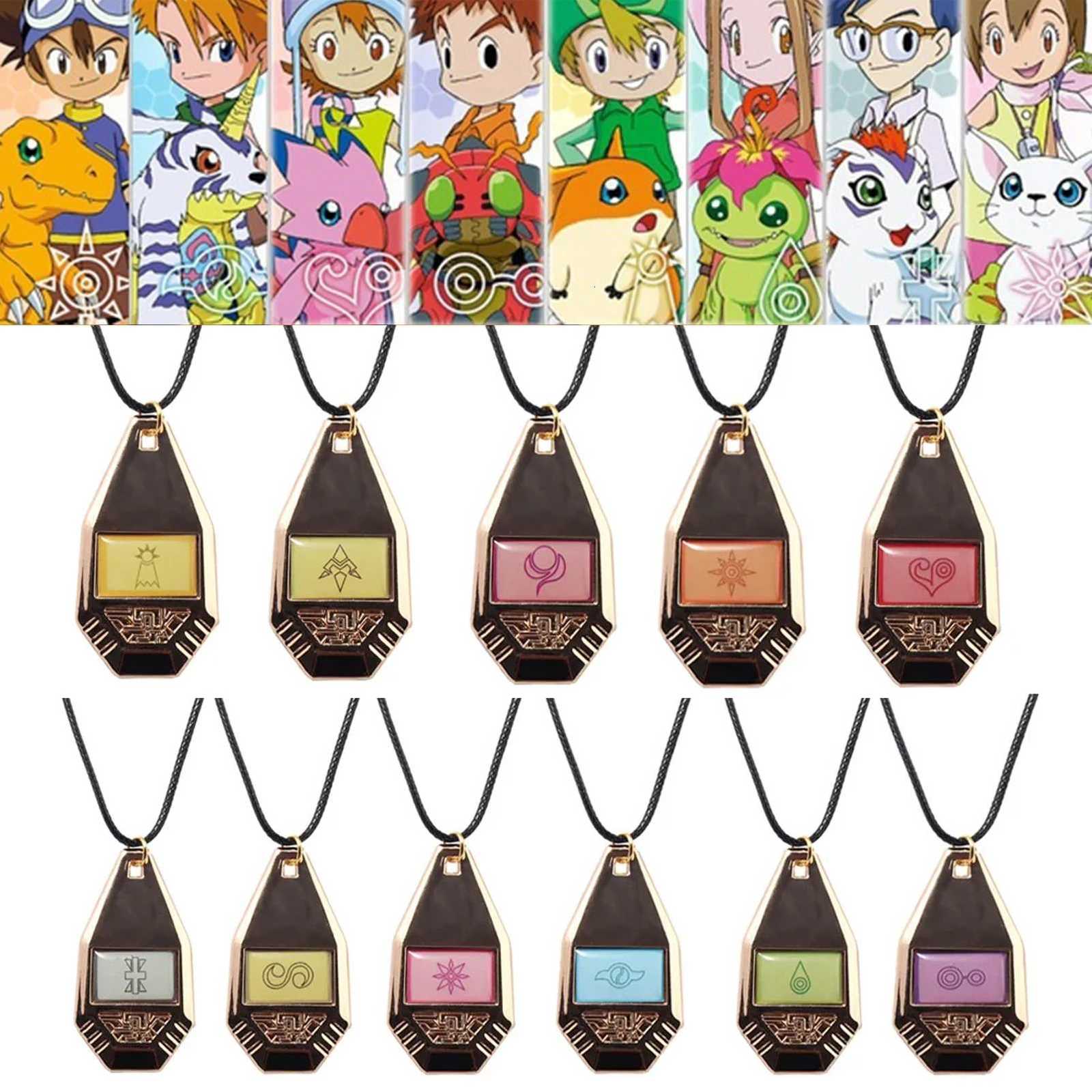 Anime Digimon Adventure Necklace 11 Styles Evolver Metal Pendant Friendship Love Csoplay Necklace Unisex Jewelry Accessorie Gift V251022