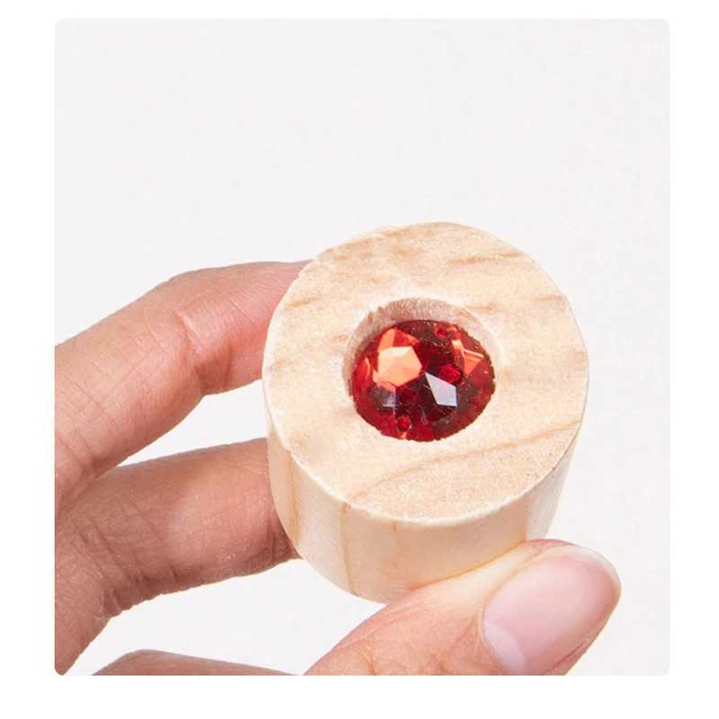 Wooden Acrylic Gems Cubes Blocks 32pcs 50pcsset Rainbow Stacking Building Blocks Kids Adults Montessori Educational Toys Gifts J251022