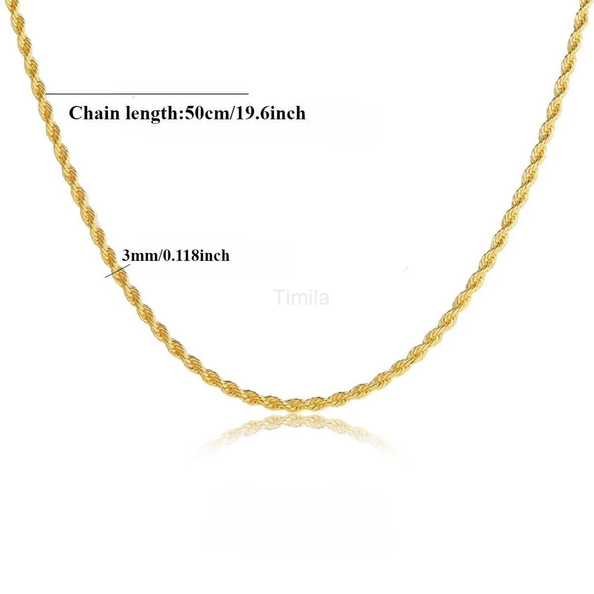 Twist Chain Necklace Twist Shape Stainless Steel Golden and Silvery Hip Hop Style Rope Chain Womens Fashion Simple New Jewelry U251022