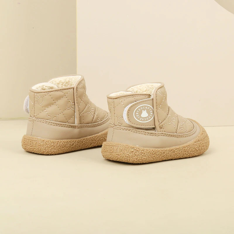 Baby Boys Girls Cartoon Rabbit Padded Winter Warm Boots Rubber Soles Nonslip Indoor Outdoor Walking Shoes 251022