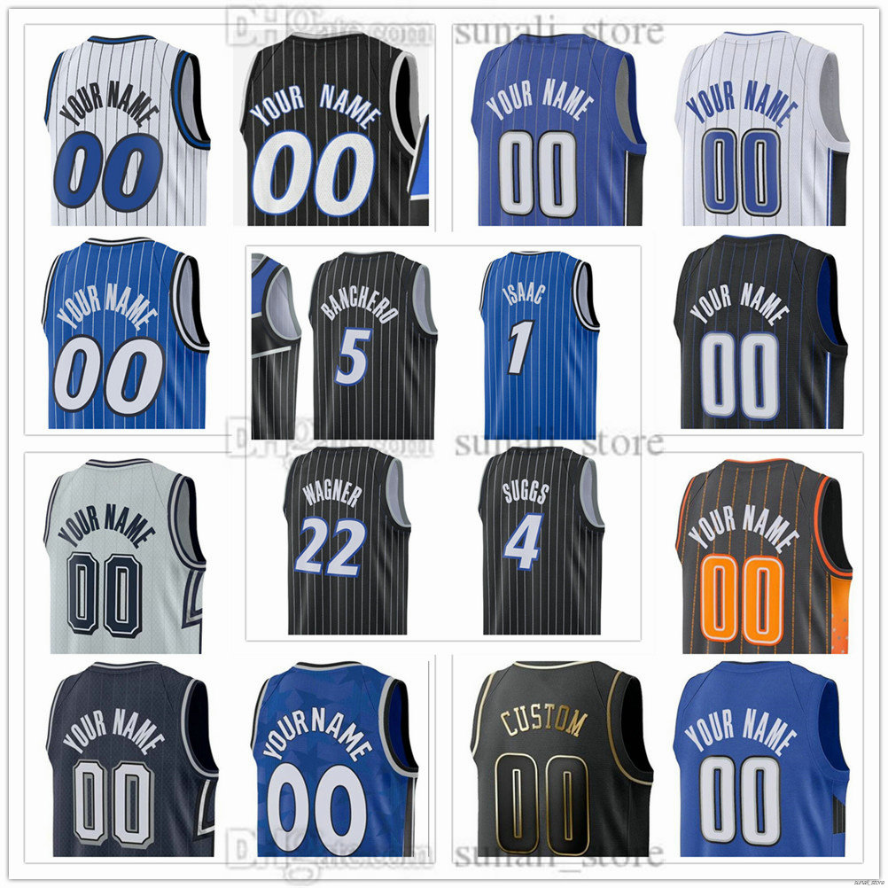 Men's XS-6XL Basketball Jersey Paolo 5 Banchero Anthony 0 Black Moritz 21 Franz 22 Wagner Jalen 4 Suggs Jonathan 1 Isaac Desmond 3 Bane Wendell 34 Carter Jr. Printed