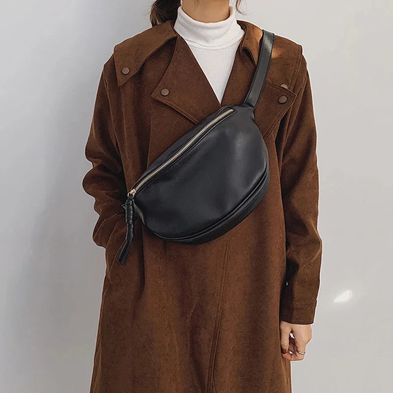 fashion Simple Chest Pack High quality Leather Fanny bag Women Waist Bag Phone purse ner Female Shoulder Crossbody Bags 251014