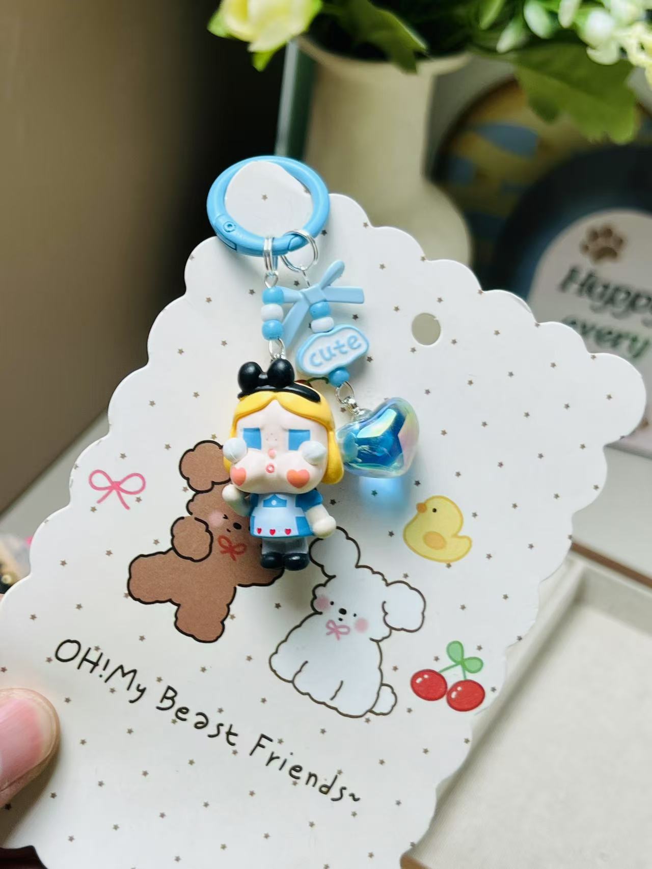 Hot selling Crybaby Diy handmade production Diy Creative Keychain for backpacks phones pendant fans gift Pendant Novelty Charm Unique Pendant