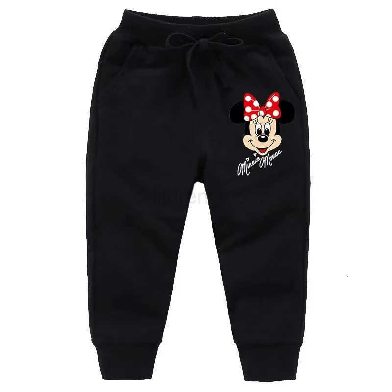 Disney Autumn Baby Girl Clothes Set Children Minnie Cartoon Printing Sweatshirt Top and Pants Bottom Two Piece Suit Tracksuit H251022