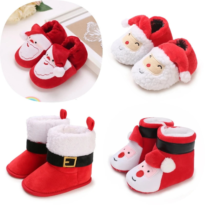 Christmas Baby Boots 018 Months Winter Warm First Walkers Soft Sole Boys Girls Holiday Party Cute 251022