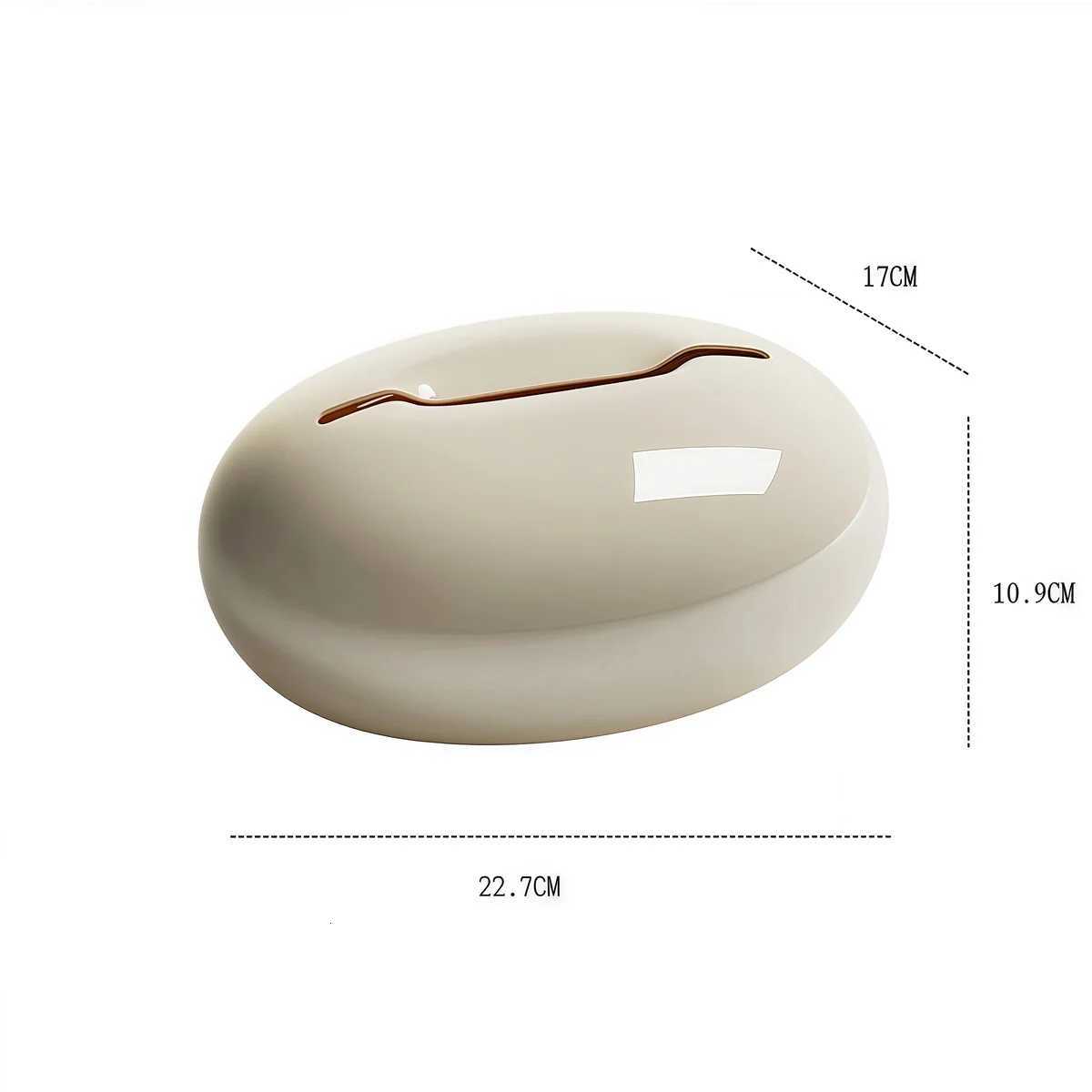Desktop oval Tissue Box He Off bathro Organizer Premium Workstation Paper Dispenser Living Ro Decor Tissue Case Y251022