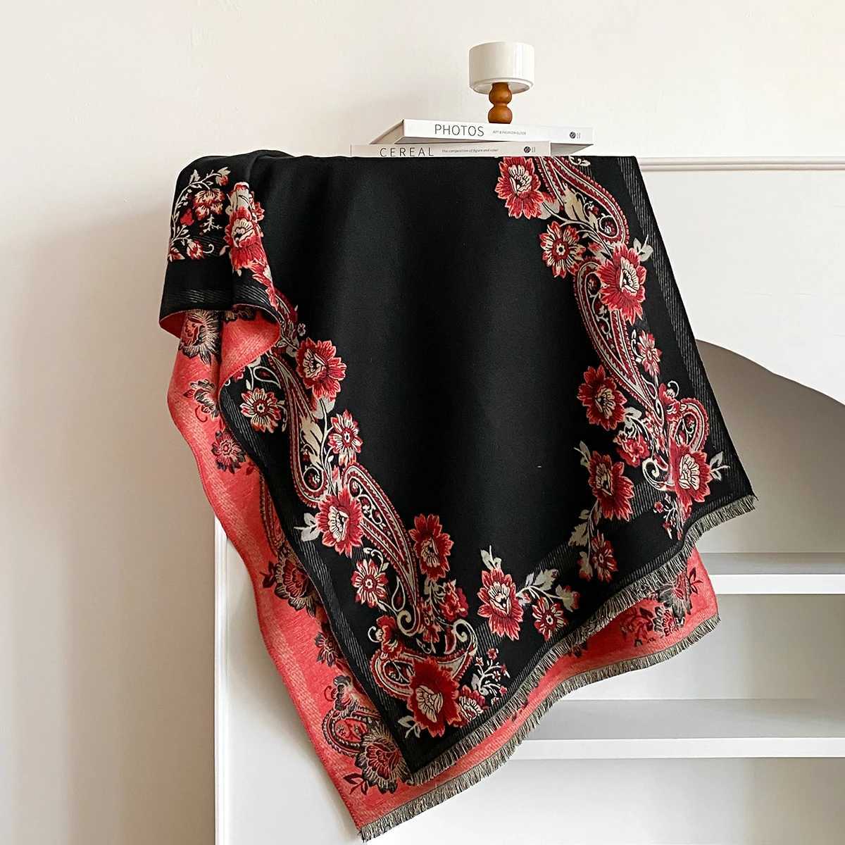 2025 Winter Luxury Imitation Cashmere Thicken Warm Wrap Blanket Ladies Shawl Scarves J251118