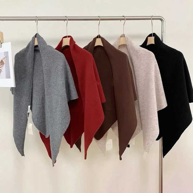 rench Vintage Striped Scarf Wrap Wool Blend Triangle Shawl Winter Warm Tassel Fashion Accessories Women Lady J251118