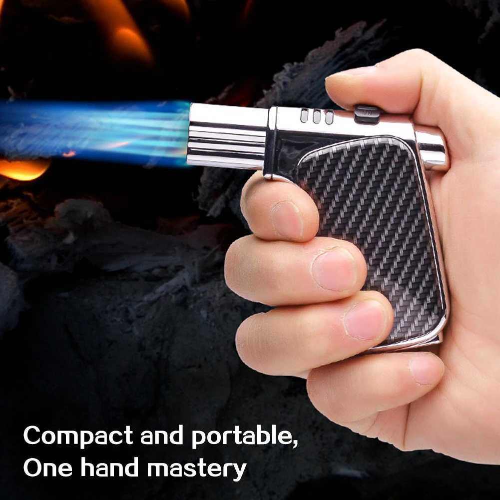 JetFlame Lighter Mini Metal Refillable Torch Lighter Windproof Butane Gas Lighter for Cigars Cigarettes C251022