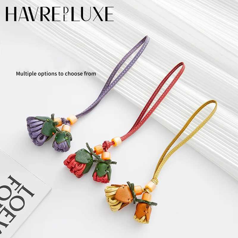 Flower bag charm for women bag fashion highend gift delicate flower ball healing string bag accessories J251121