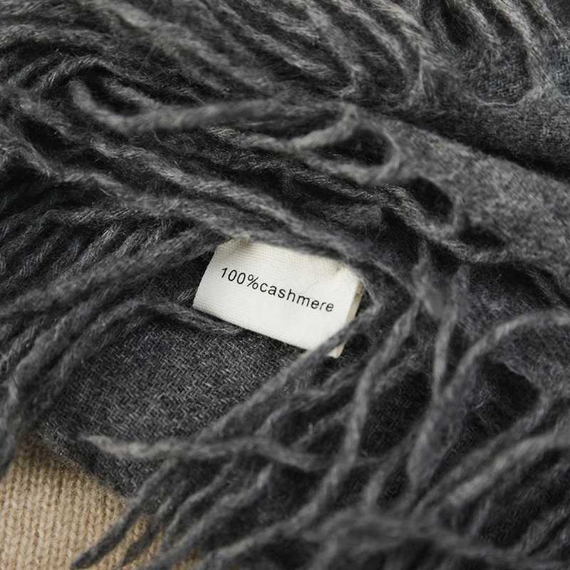 100 pure cashmere shawl womens tassel knitted scarf luxury brands designer highend dualpurpose square winter Accessories J251118