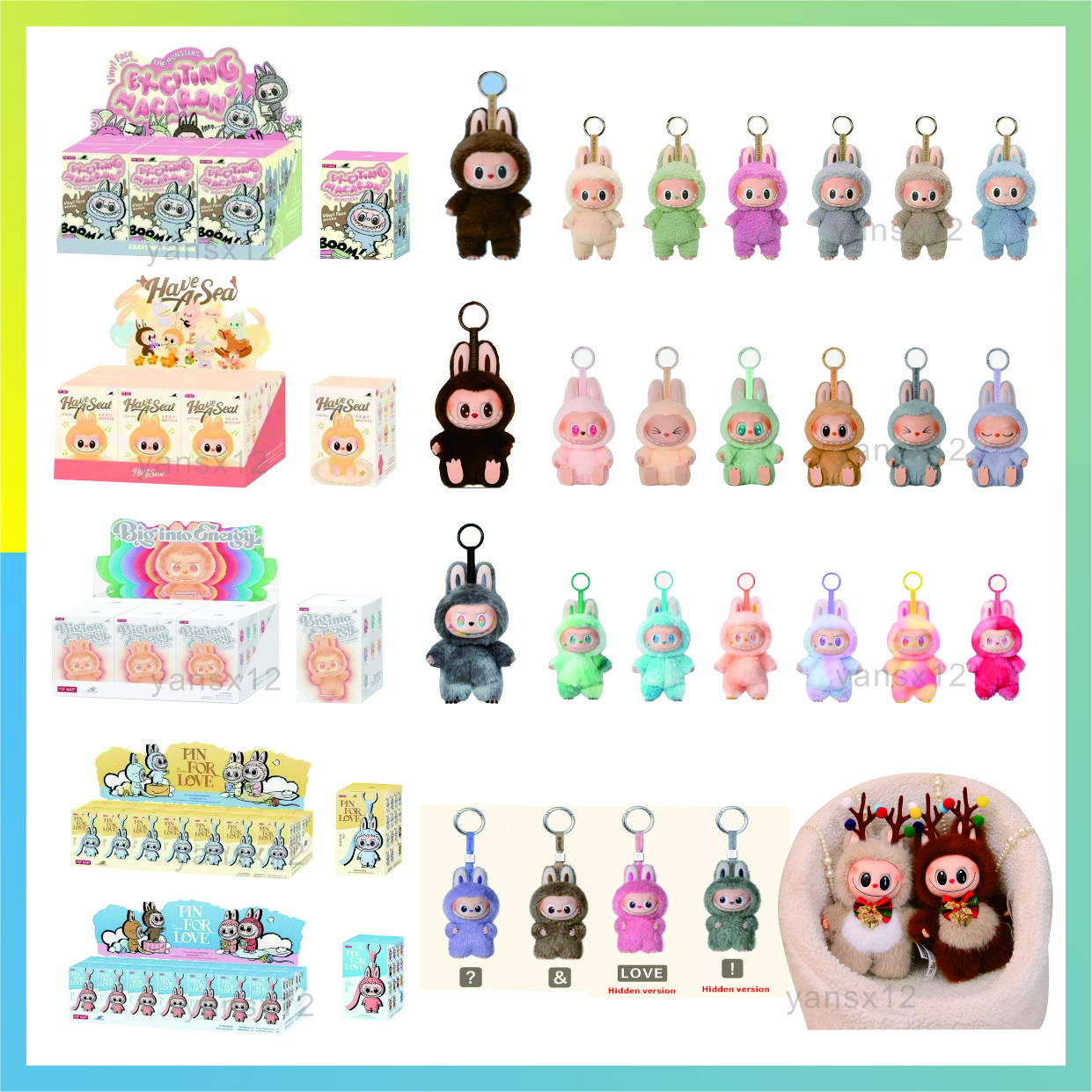 Labubu cute plush doll, blind box toy V1 V2 V3 V4 series,Christmas Edition labubu Labubu plush toy,Labubu Blind Box Surprise gift box