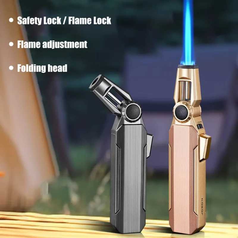 Foldable Kitchen Torch Lighter Windproof Inflatable Refillable JetFlame Igniters Cigarettes Lighters C251022