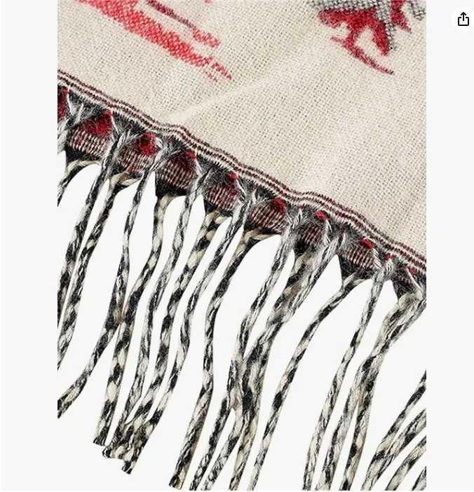 Scarf Blanket Scarf Tassel Double Wrap Christmas New Year J251022