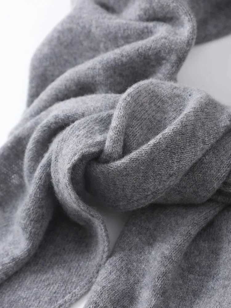 2024 Trend Large Triangle Shawl Scarf 100 Wool Women Knitted Accessories Cape Casual Soft Warm Cappa Cozy Black Gray Red J251129